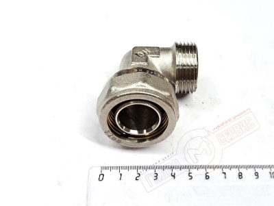 Обжимной уголок НР 32х1 НР (ник.) для металлопластиковых труб PROFIT GH