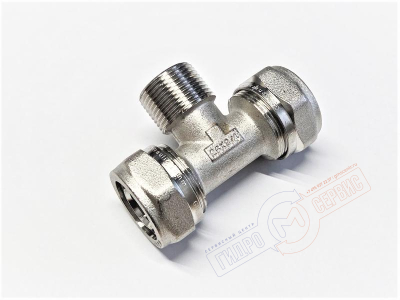 Тройник НР 26x3\4x26*3,0мм обжимной для металлопластиковой трубы 26*3,0мм PROFIT MPS GH GH109N260526