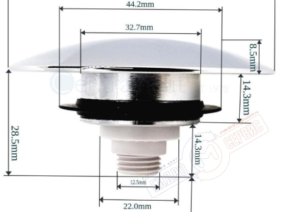 Пробка Клик-Клак 72мм слива-перелива SILFRA ванны для ремонта ванн джакузи