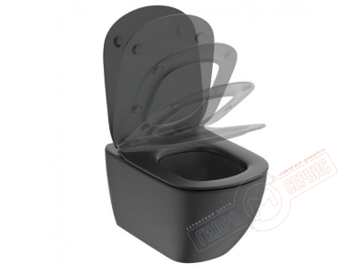 T0079V3 Ideal Standard Tesi AQUABLADE Черный матовый - Чаша подвесного унитаза (уценка)