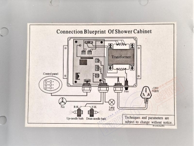 Электроблок AWI управления душевой кабины Appollo TS-33W- TS49W