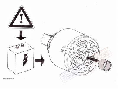 Картридж HWTC 35мм смесителя VIDIMA FINE / VIDIMA HYPE IDEAL STANDARD