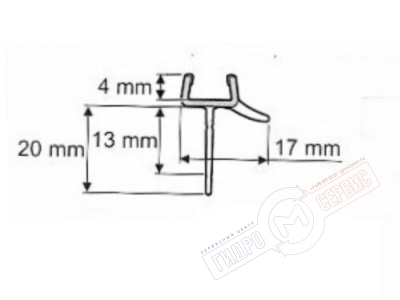 Нижний 8мм уплотнитель 053 двери 1м душевой кабины Huppe Нижний 8мм уплотнитель 053 двери 1м душевой кабины Huppe