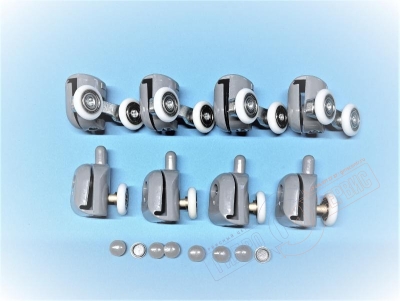 Набор роликов 21мм двери душевой кабины Аквалюкс YMJ-209-13