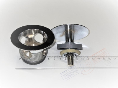 APOLLO Пробка Хром слива-перелива ванны с дренажем