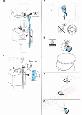 Впускной клапан ImpulsBasic340,  3/8" бачка  унитаза, нижний,  Geberit
