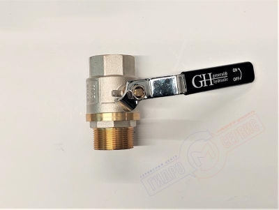 Кран шаровый 1 1/2" В-Н длинная ручка, 880g, GH - нзкз