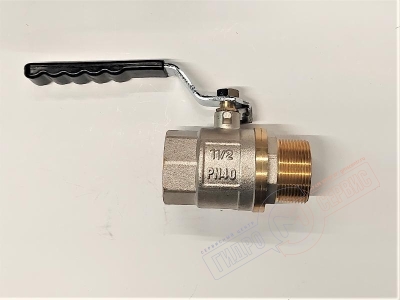 Кран шаровый 1 1/2" В-Н длинная ручка, 880g, GH - нзкз