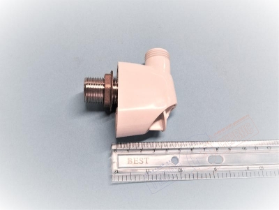 Нижний Белый кронштейн душевой штанги AQUA-2 для душевой кабины Albatros Domino