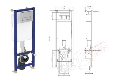 Монтажный стелаж (Инсталяция) для подвесного унитаза Ideal Standard