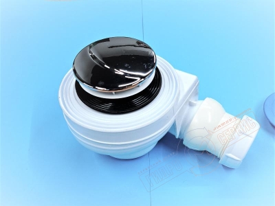 Сифон 50мм Хром TB50K TURBOFLOW высокой производительности 54л\мин всборе душевого поддона