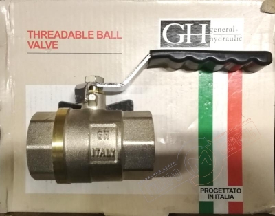 Кран DN32 шаровый 1 1/4" B-B длинная ручка, 586g, GH  Кран DN32 шаровый 1 1/4" B-B длинная ручка, 586g, GH