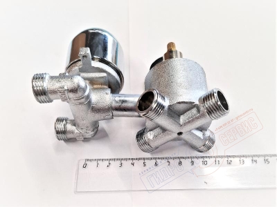 Cмеситель Z=7см с 4-х позиционным переключателем функций для душевой кабины APOLLO TS33W-TS49W 