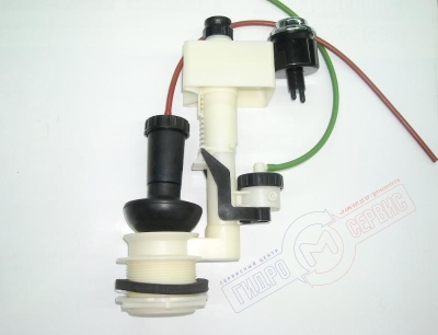 Пневмо ХРОМ механизм слива бачка унитаза, универсальный, 2-х режимный