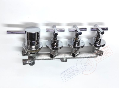 Cмеситель 3-х позиц-й 4-ре отверстия душевой кабины Аквалюкс E015-016 Cмеситель 3-х позиц-й 4-ре отверстия душевой кабины Аквалюкс E015-016