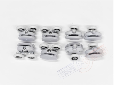 Набор двойных роликов 23мм двери душевой кабины Аквалюкс / Хубер / Медея и др.