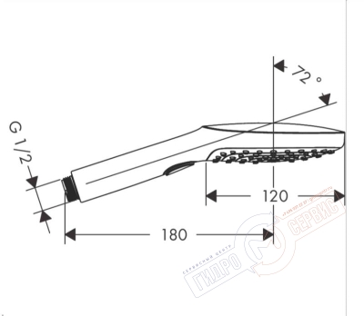 Ручная лейка RAINDANCE SELECT E 120 HANSGROHE