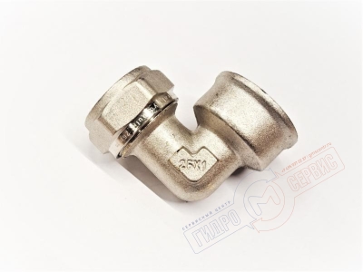 Обжимной уголок 26х1" ВР (ник.) металлопласт PROFIT GH