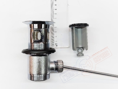 Донный клапан - слив с пробкой Хром для раковины, Medea