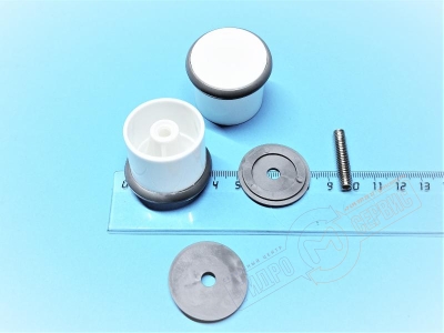 Комплект Белых цилиндрических ручек 35мм дверей душевой кабины AQUALUX \ Appollo