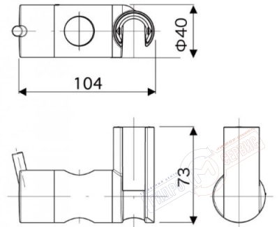 Держатель душевой лейки для стойки 22мм Хансгрое Unica'S Держатель душевой лейки для стойки 22мм Хансгрое Unica'S
