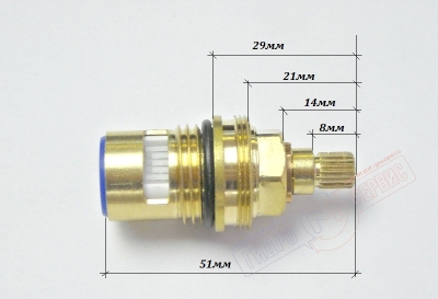 Кран-букса 1/2" 180гр, керамическая MIGLIORE