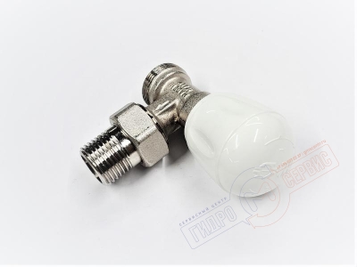 Клапан угловой с ручной настройкой протока радиатора 1/2"xM24x19 FIV Клапан угловой с ручной настройкой протока радиатора 1/2"xM24x19 FIV