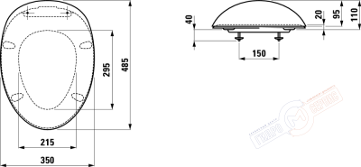 Крышка-сиденье для унитаза Laufen Alessi 8.9297.1.000.000.1
