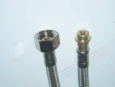 PEX гибкий шланг G3/8*D10mm (штуцер) подводки воды L=420mm смесителя Идеал Стандард