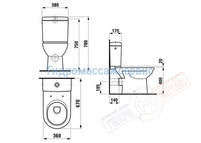 Унитаз Laufen Pro 8.2495.6.000.000.1 Унитаз Laufen Pro 8.2495.6.000.000.1