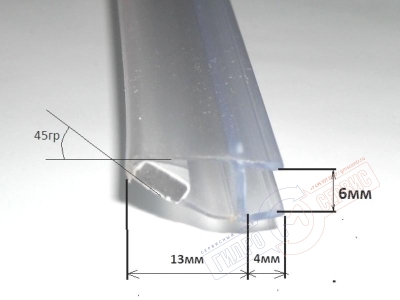 Магнитный 6мм уплотнитель двери Идеал Стандард душевой кабины TONAX , комплект 2шт