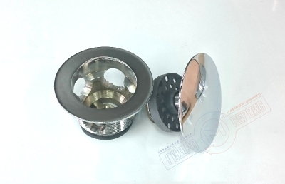 APOLLO Пробка слива-перелива ванны, хром, с дренажем