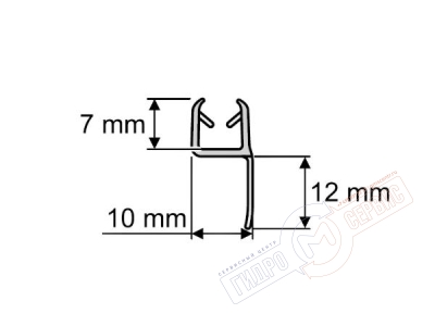 6мм L=2,1м Силиконовый уплотнитель 016 двери душевой кабины Huppe