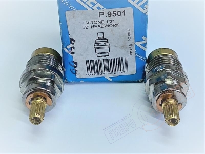 Комплект Кранбукс 1/2 шпиндельные с резиновым уплотнением Zuccetti