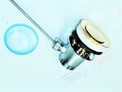 Донный клапан раковины, цвет - золото NICOLAZZI