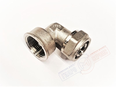 Обжимной уголок 26х1" ВР (ник.) металлопласт PROFIT GH