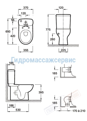 Унитаз Jacob Delafon Panache E1370-00