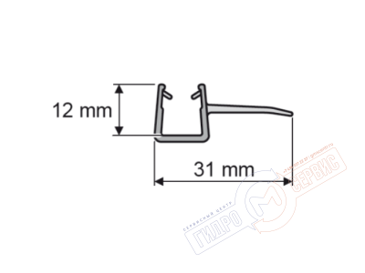 8мм Силиконовый уплотнитель 027 двери душевой кабины Hueppe,  8мм Силиконовый уплотнитель 027 двери душевой кабины Hueppe,