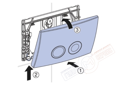Delta51 Кнопка слива инсталяции унитаза GEBERIT
