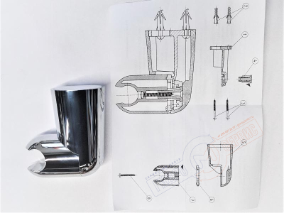 Регулируемый держатель для душевой лейки хром А3333А CERAWELL IDEAL STANDARD