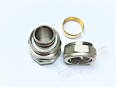 Двухсторонее соединение 32*32*3,0 (ник.) металлопласт PROFIT GH