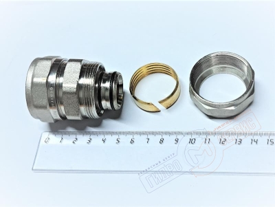 Двухсторонее соединение 32*32*3,0 (ник.) металлопласт PROFIT GH