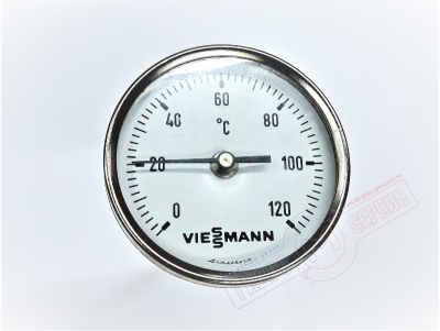 9034009 Viessmann Термометр 120гр, D=80mm L=100mm механический 9034009 Viessmann Термометр 120гр, D=80mm L=100mm механический