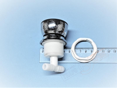 Форсунка D=50х50x35мм хром два штуцера душевой кабины Aqualux