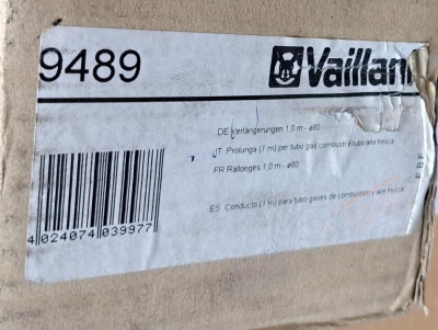 Труба DN80 дымохода \ воздухода, 1м алюминий Vaillant atr. 009489