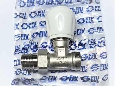 Кран прямой с ручной подстройкой протока радиатора 1/2"xM24x19 F.I.V.