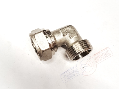 Обжимной уголок металлопласт НР 26х1" (ник.) PROFIT GH