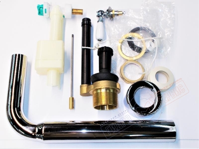 Механизм слива Хром бачка унитаза с ручкой-рычагом