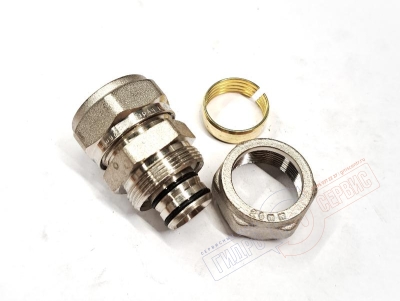 Муфта 26*26 (никель) металлопласт двухстороннее соединение PROFIT GH