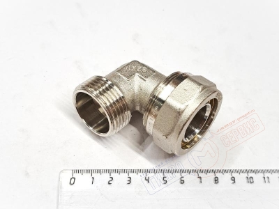 Обжимной уголок НР 32х1 НР (ник.) для металлопластиковых труб PROFIT GH